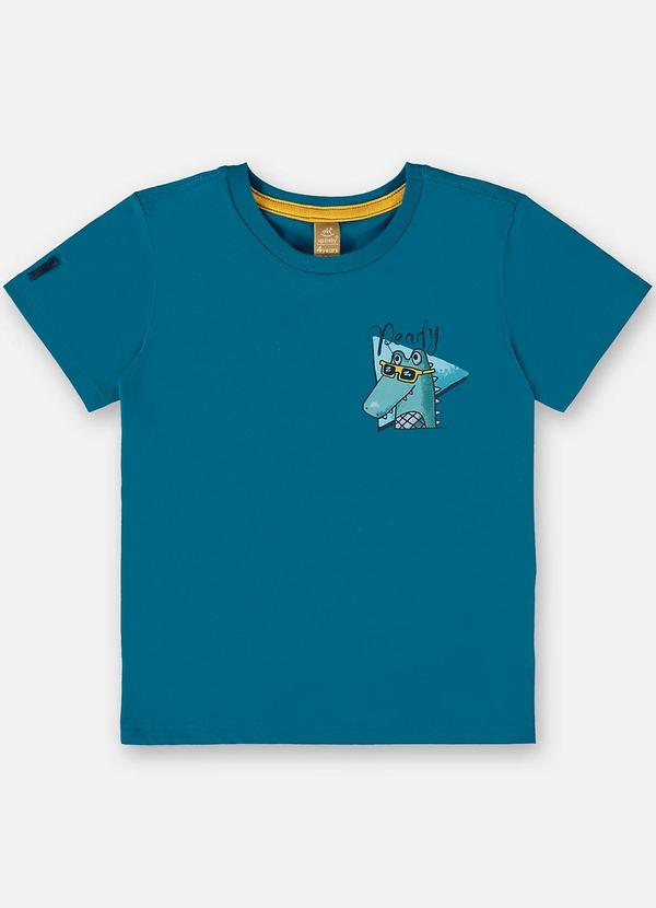 Up Baby - Camiseta Infantil em Meia Malha Azul 3
