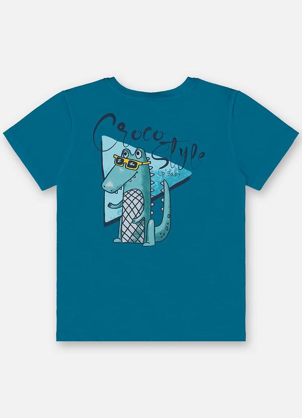 Up Baby - Camiseta Infantil em Meia Malha Azul 4