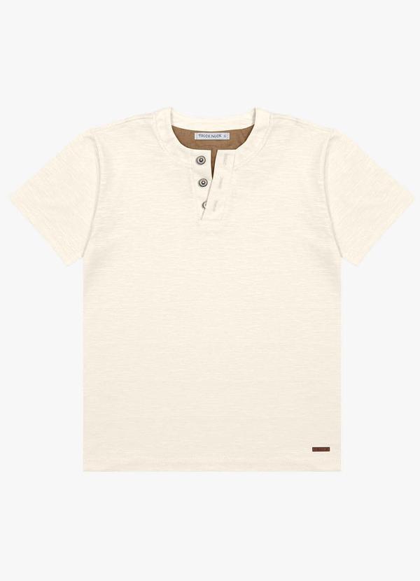 Trick Nick - Camiseta Infantil em Meia Malha Bege