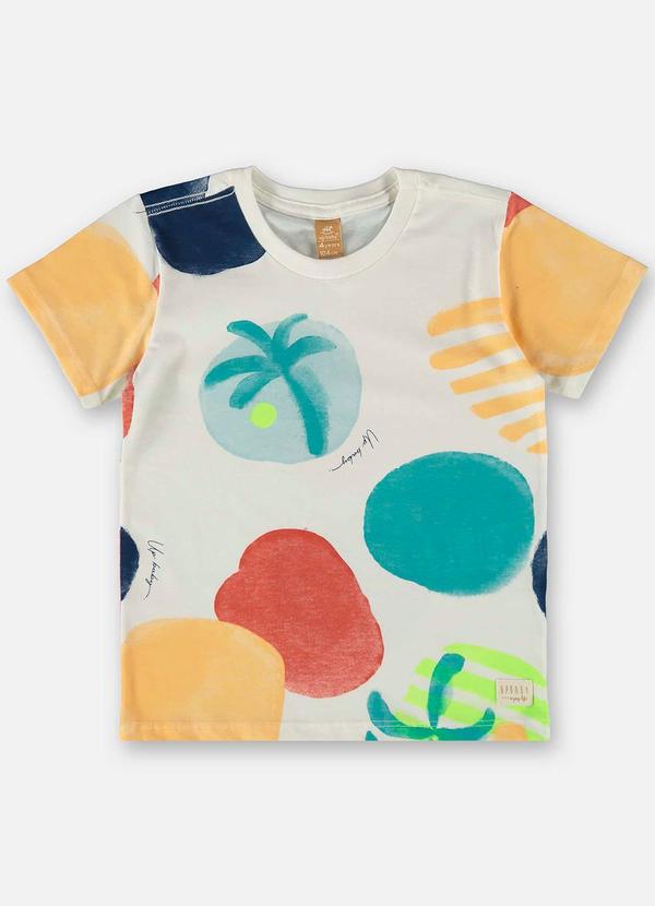 Up Baby - Camiseta Infantil em Meia Malha Bege 2