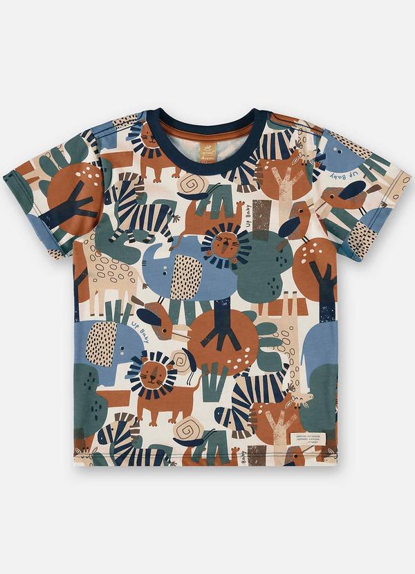 Up Baby - Camiseta Infantil em Meia Malha Bege 2