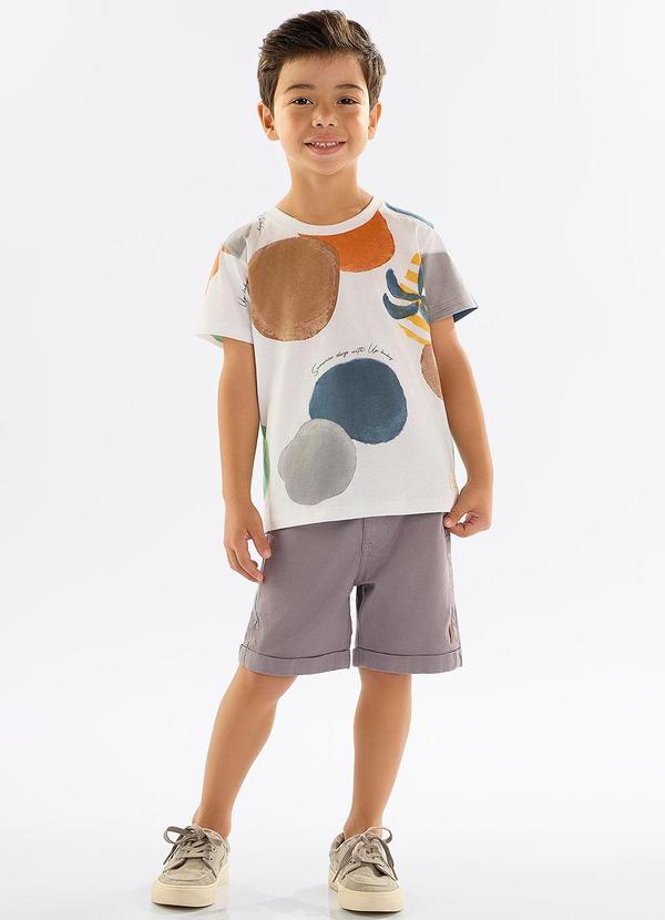 Up Baby - Camiseta Infantil em Meia Malha Branco