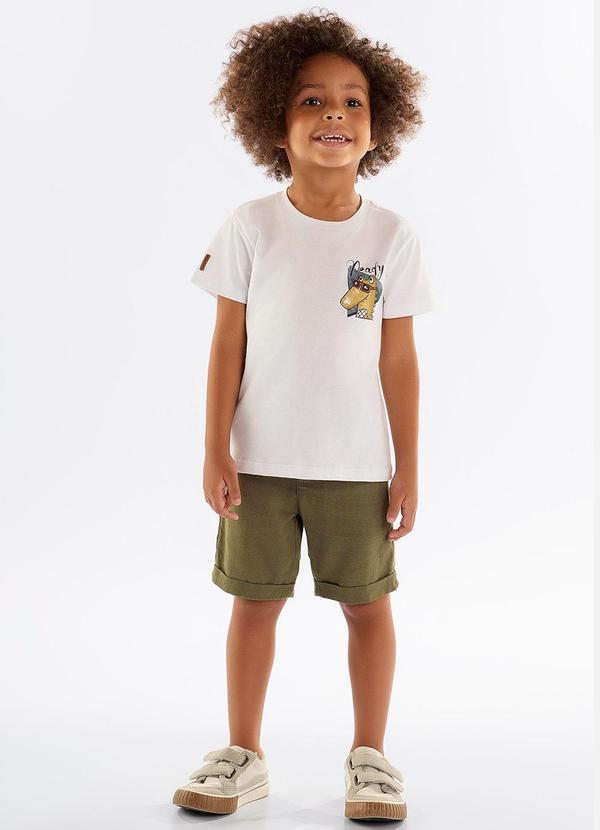 Up Baby - Camiseta Infantil em Meia Malha Branco