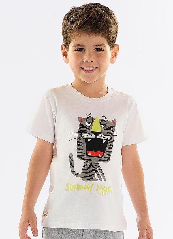 Up Baby - Camiseta Infantil em Meia Malha Branco