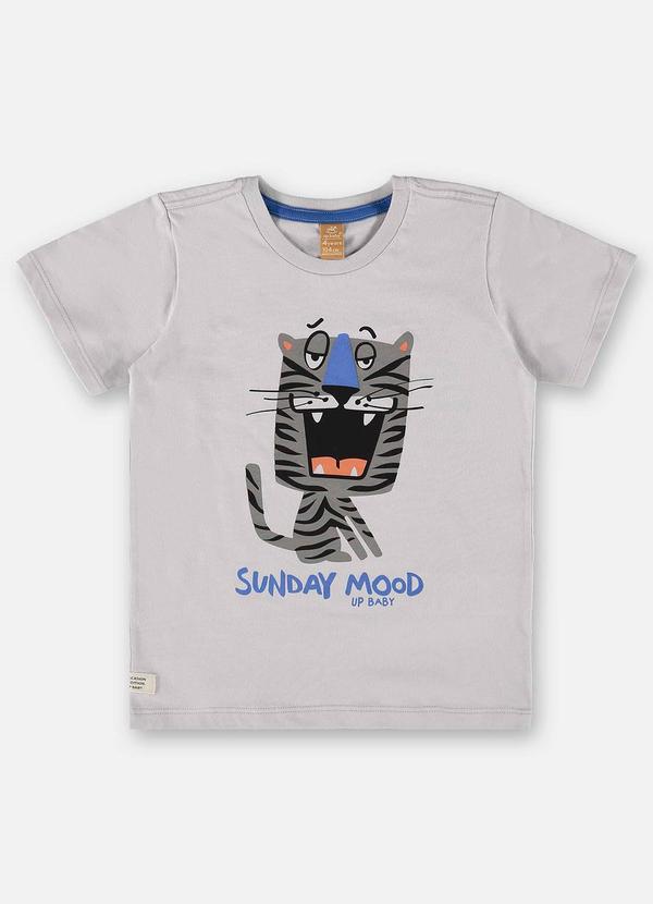 Up Baby - Camiseta Infantil em Meia Malha Cinza 3