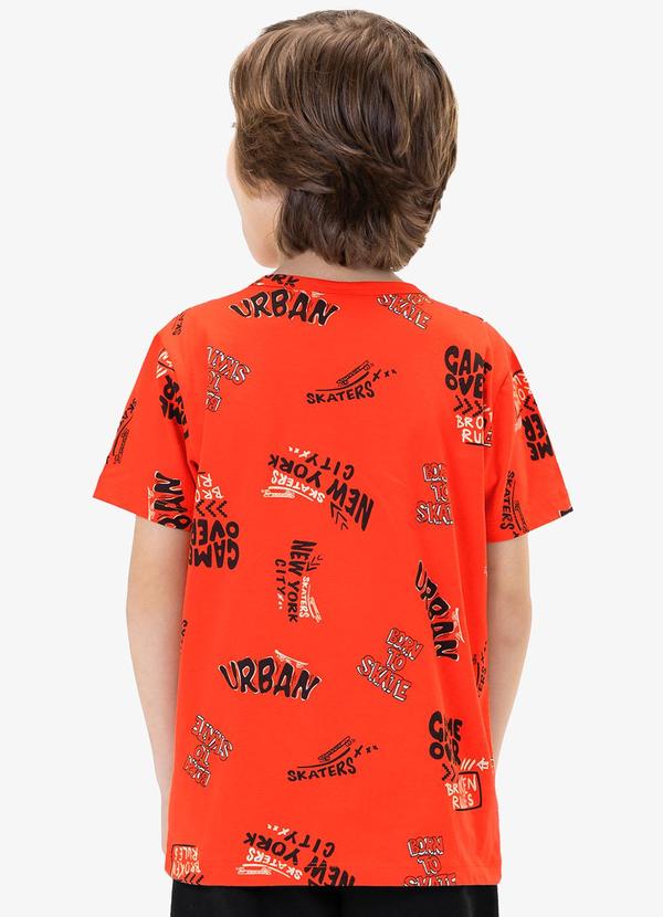 Rovi Kids - Camiseta Infantil em Meia Malha Laranja 2