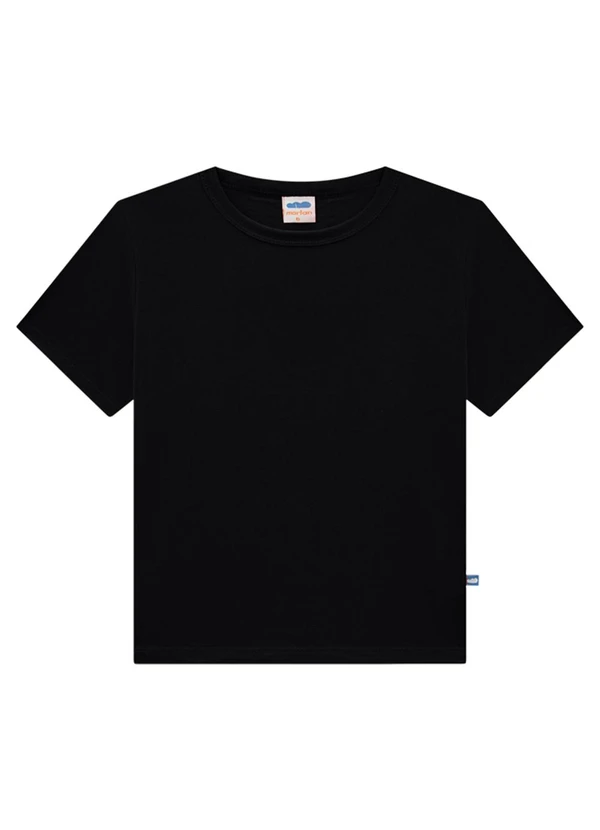 Marlan - Camiseta Infantil em Meia Malha Penteada Preto 3