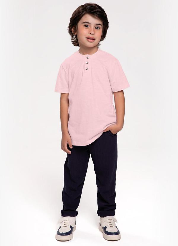 Trick Nick - Camiseta Infantil em Meia Malha Rosa 3