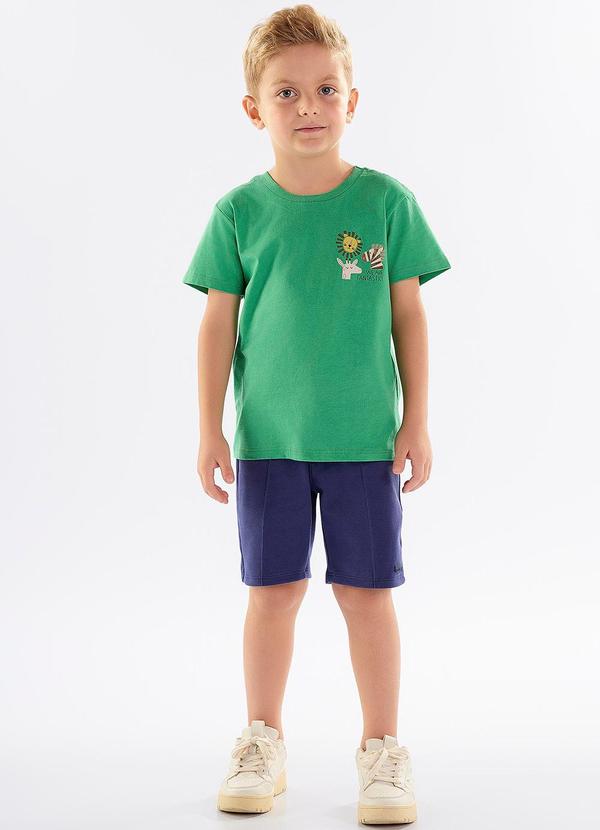 Up Baby - Camiseta Infantil em Meia Malha Verde