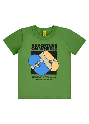 Rovi Kids - Camiseta Infantil em Meia Malha Verde - ROVI KIDS