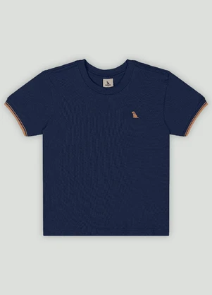 Camiseta Infantil em Piquet Quimby Azul - QUIMBY