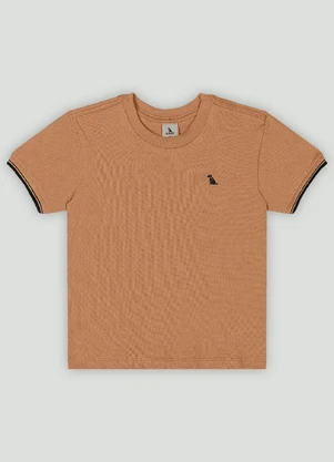 Camiseta Infantil em Piquet Quimby Marrom - QUIMBY