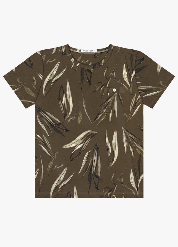 Trick Nick - Camiseta Infantil Estampa Folhagens Verde