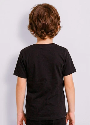 Torra - Camiseta Infantil Estampa Pantera Negra Preta - TORRA