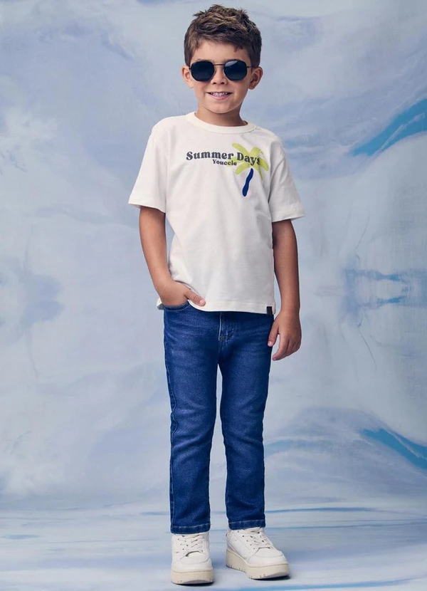 Youccie - Camiseta Infantil Estampa Summer Days Branco 3