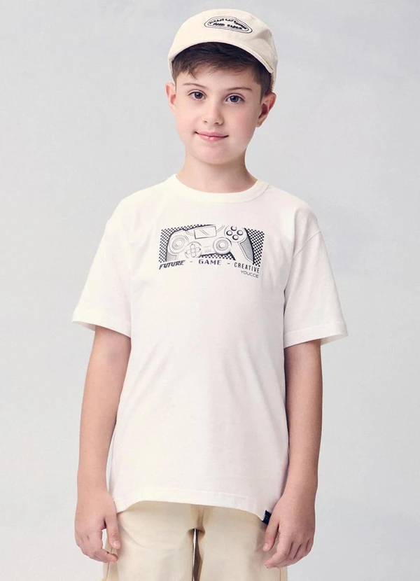 Youccie - Camiseta Infantil Future Game Branco