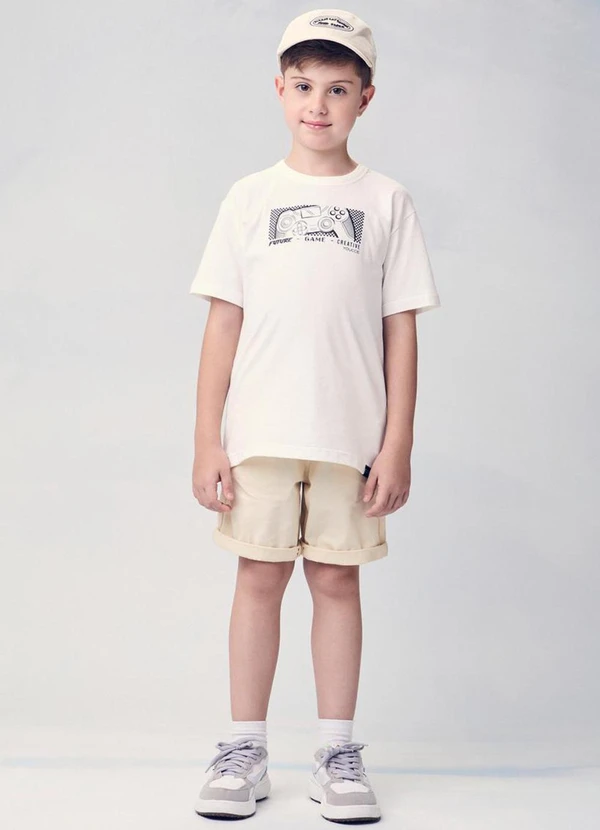 Youccie - Camiseta Infantil Future Game Branco 3