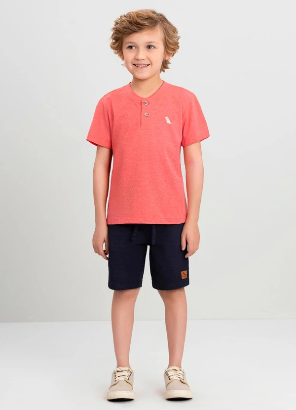 Quimby - Camiseta Infantil Golden 3d Meia Malha Quimby Rosa