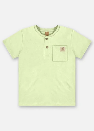 Up Baby - Camiseta Infantil Malha Linho Verde - UP BABY