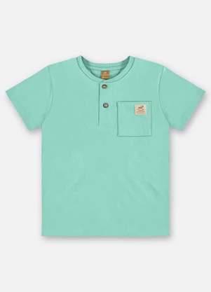 Up Baby - Camiseta Infantil Malha Linho Verde - UP BABY