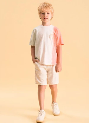 Bugbee - Camiseta Infantil Malhão Tie Dye Coral Vermelho - BUGBEE