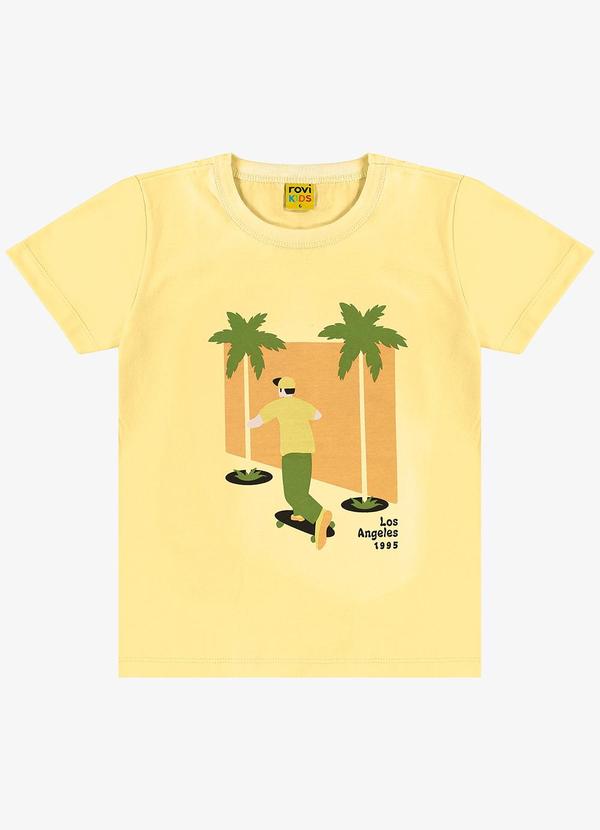 Rovi Kids - Camiseta Infantil Manga Curta Amarelo 1