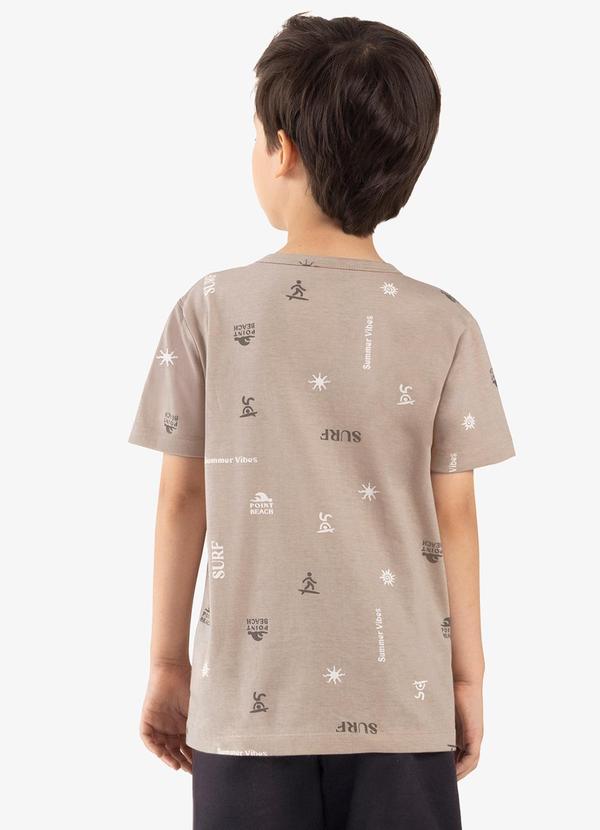 Rovi Kids - Camiseta Infantil Manga Curta Marrom 3