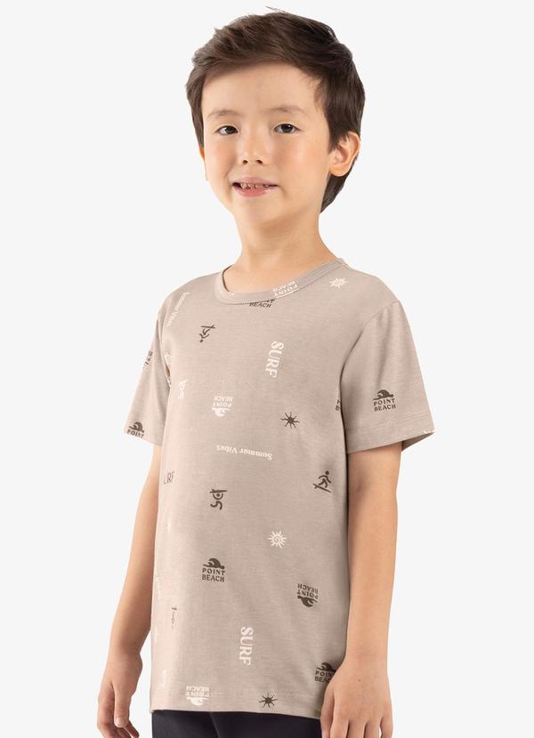 Rovi Kids - Camiseta Infantil Manga Curta Marrom 1