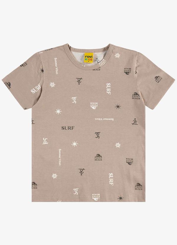 Rovi Kids - Camiseta Infantil Manga Curta Marrom 5