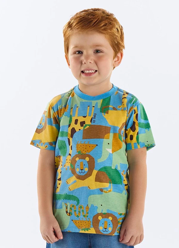Up Baby - Camiseta Infantil Masculina Algodão Azul