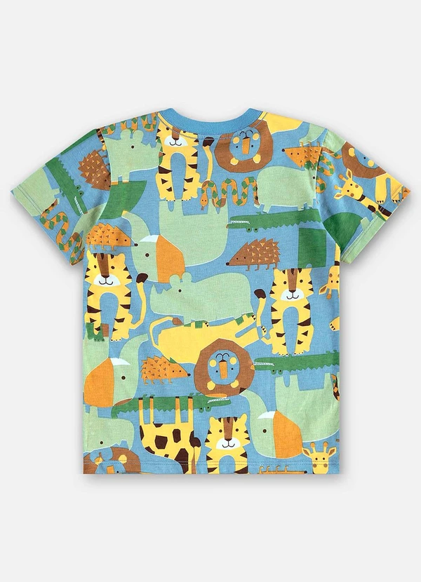 Up Baby - Camiseta Infantil Masculina Algodão Azul 4