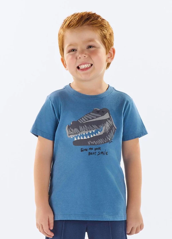 Up Baby - Camiseta Infantil Masculina Algodão Azul
