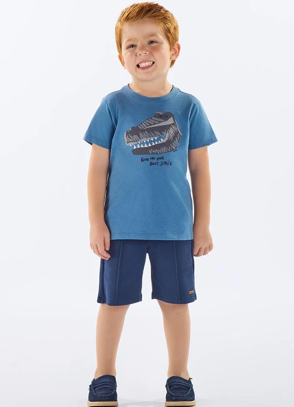 Up Baby - Camiseta Infantil Masculina Algodão Azul 2