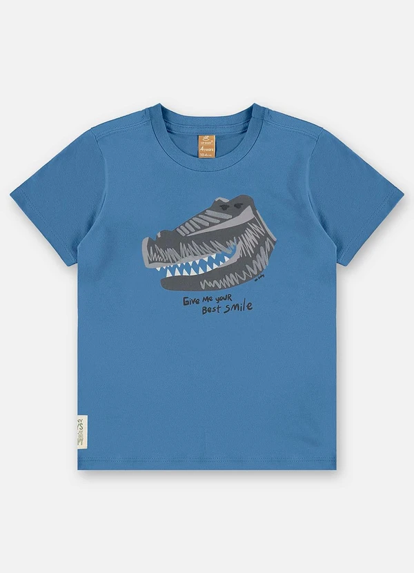 Up Baby - Camiseta Infantil Masculina Algodão Azul 3