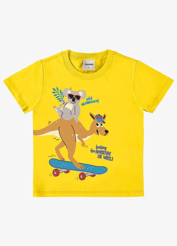 Rovi Kids - Camiseta Infantil Menino Amarelo