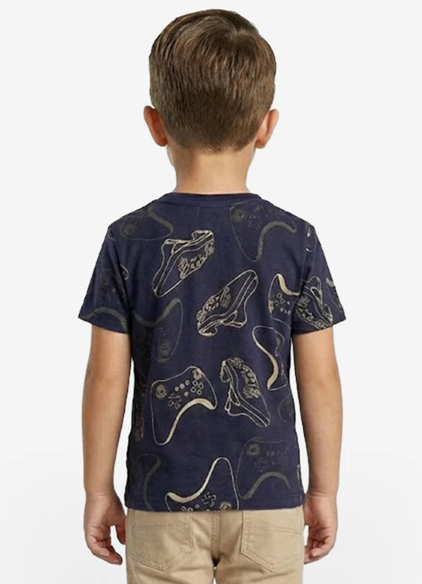Infinita Cor - Camiseta Infantil Masculina Animais Azul 2
