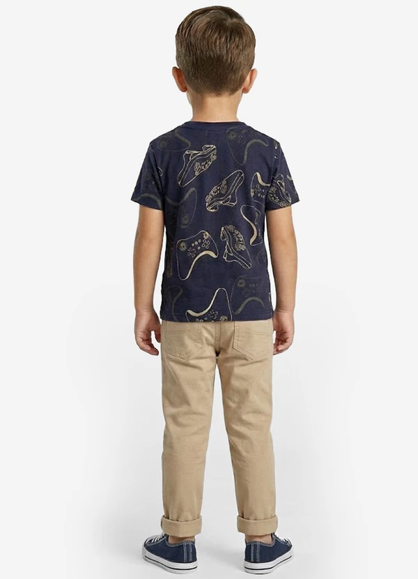 Infinita Cor - Camiseta Infantil Masculina Animais Azul 4