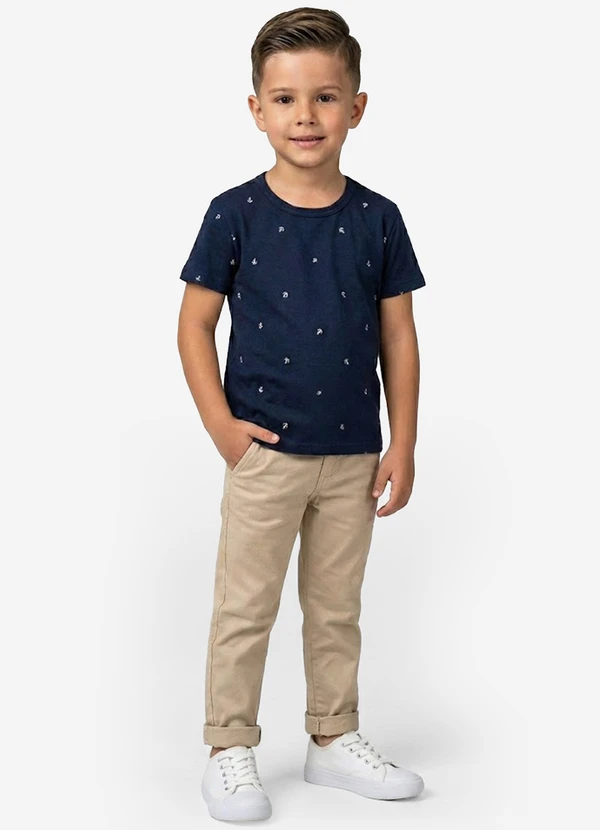 Infinita Cor - Camiseta Infantil Masculina Animais Azul 3