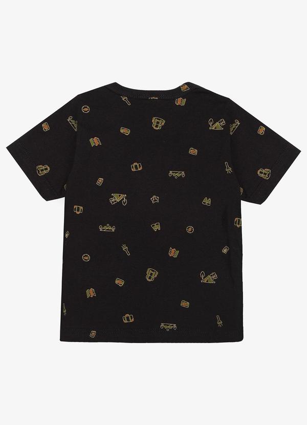 Infinita Cor - Camiseta Infantil Masculina Animais Preto 2