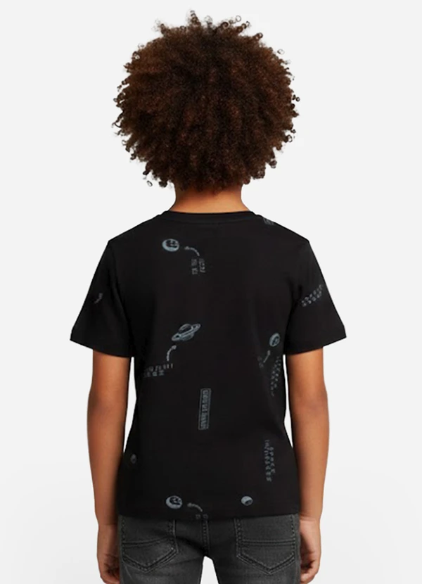 Infinita Cor - Camiseta Infantil Masculina Animais Preto 2