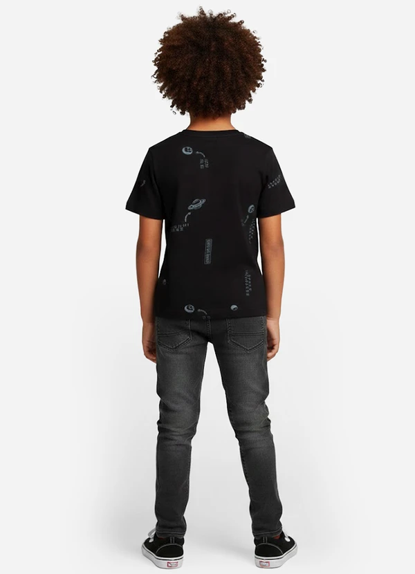 Infinita Cor - Camiseta Infantil Masculina Animais Preto 4