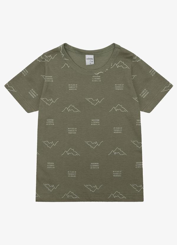 Infinita Cor - Camiseta Infantil Masculina Animais Verde
