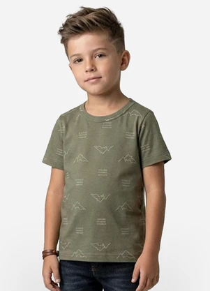 Infinita Cor - Camiseta Infantil Masculina Animais Verde - INFINITA COR