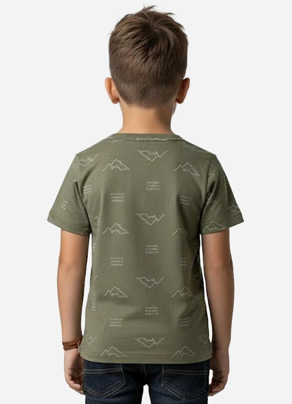 Infinita Cor - Camiseta Infantil Masculina Animais Verde 2