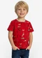 Infinita Cor - Camiseta Infantil Masculina Animais Azul - variação: Vermelho