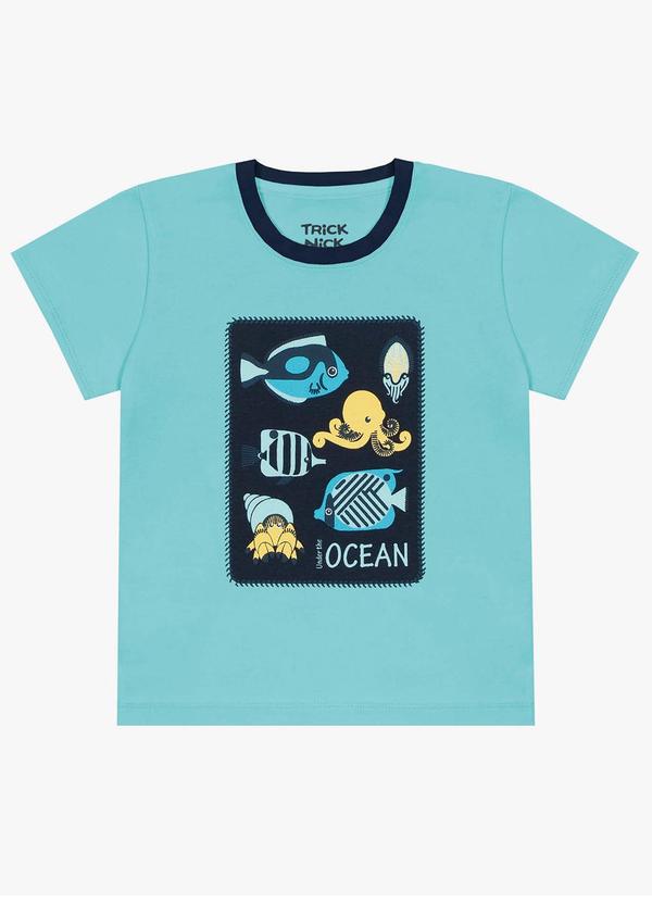Trick Nick - Camiseta Infantil Masculina Azul
