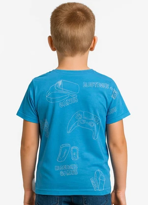 Infinita Cor - Camiseta Infantil Masculina Azul - INFINITA COR