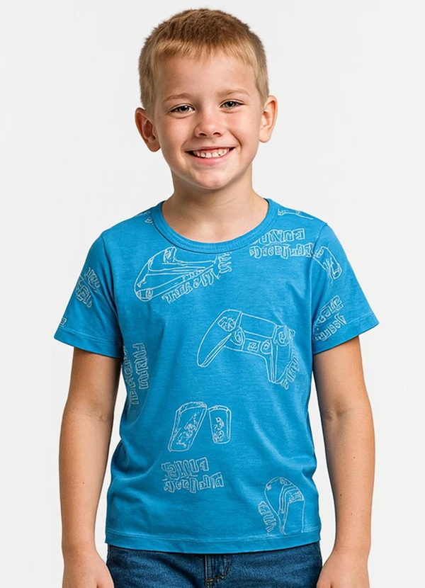Infinita Cor - Camiseta Infantil Masculina Azul 1