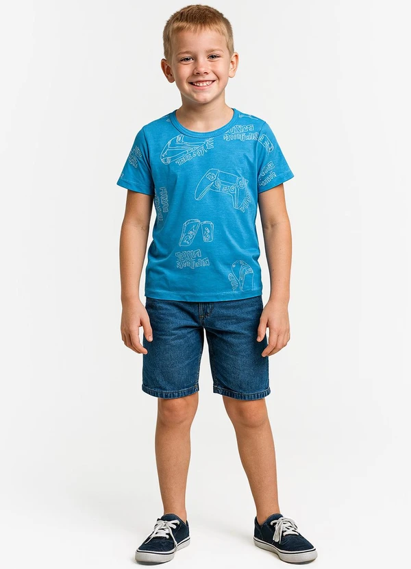 Infinita Cor - Camiseta Infantil Masculina Azul 3