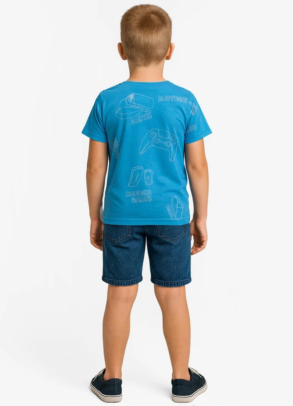 Infinita Cor - Camiseta Infantil Masculina Azul 4